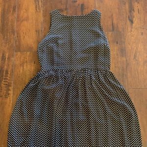 Black polka dot dress